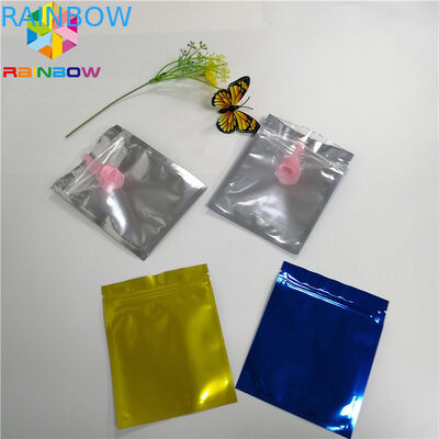 Mylar Bag Stand Up Spout Pouch Foil Depan Transparan Tiga Sisi Heat Seal