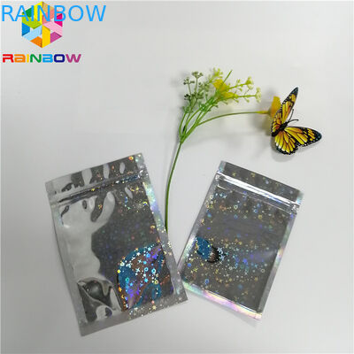 Mylar Bag Stand Up Spout Pouch Foil Depan Transparan Tiga Sisi Heat Seal