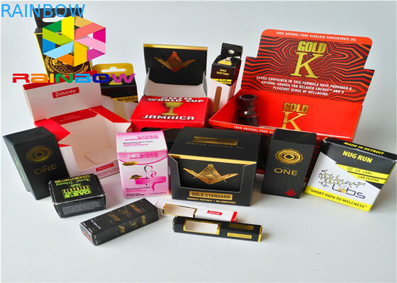 Mix Color Paper Box Packaging Proses Embossing Hot Stamping Bergelombang Lipat