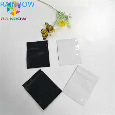 Clear Hologram Foil Depan Kemasan Kantong Tiga Sisi Seal Ziplock Dapat Didaur Ulang