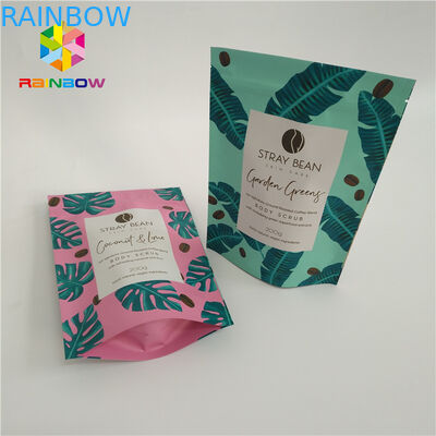 Kemasan Foil Pouch yang Dapat Ditutup Kembali Stand Up Body Scrub Gula Garam Laut Segel Panas
