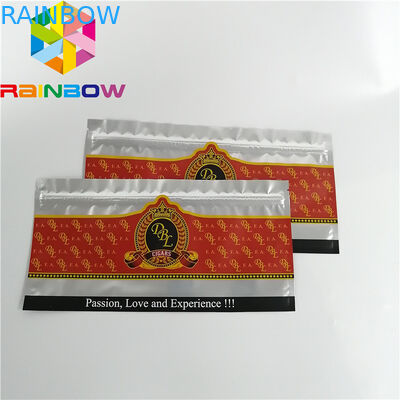 Kantong Plastik Ziplock yang Dapat Ditutup Ulang Kemasan Holographic Frosted Cigar Food Storage