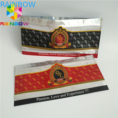 Kantong Plastik Ziplock yang Dapat Ditutup Ulang Kemasan Holographic Frosted Cigar Food Storage