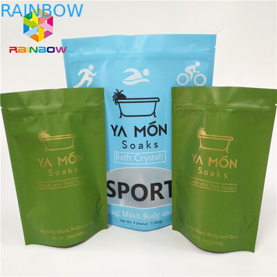 Clear Window Matte Kantong Plastik Kemasan Aluminium Foil Crystal Bath Salt Heat Sealing