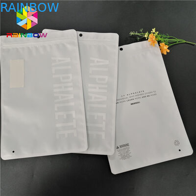 Bukti Bau Dilaminasi Mylar Ziplock Stand Up Pouches Hapus Logo Cetak Kustom