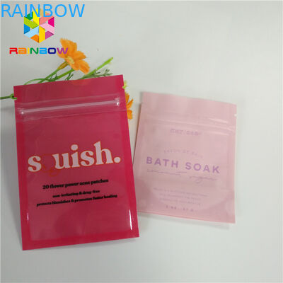 Bukti Bau Dilaminasi Mylar Ziplock Stand Up Pouches Hapus Logo Cetak Kustom