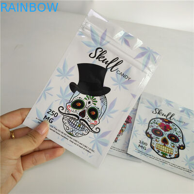 3.5g Kustom Mylar Bags Aluminium Foil Kemasan Untuk Gulma / Herbal / Pil