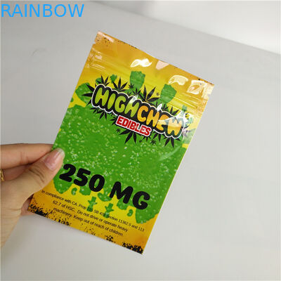 3.5g Kustom Mylar Bags Aluminium Foil Kemasan Untuk Gulma / Herbal / Pil