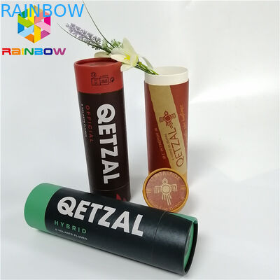Brown Composite Push Up Paper Tube Kemasan Offset Printing Untuk Alat Berkebun