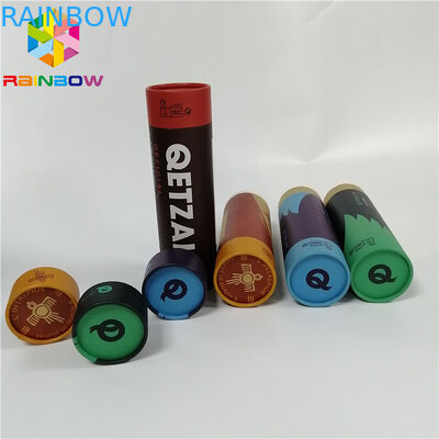 Brown Composite Push Up Paper Tube Kemasan Offset Printing Untuk Alat Berkebun