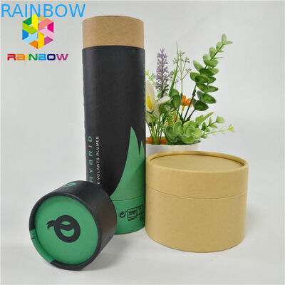 Brown Composite Push Up Paper Tube Kemasan Offset Printing Untuk Alat Berkebun