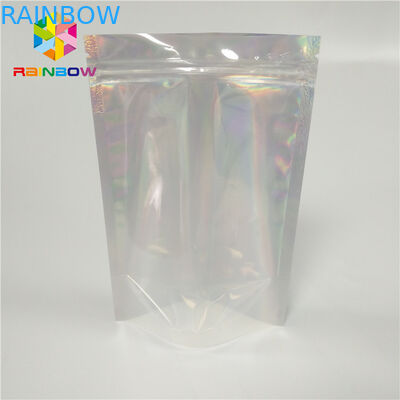 Moisture Proof Stand Up Zipper Pouch Tas Ziplock Doypack Mylar Daur Ulang Dengan Sudut Bulat