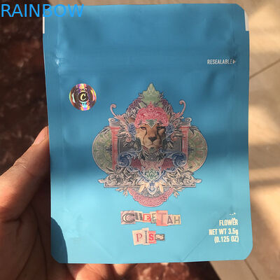 Tas kue cookies yang baru dijual panas dengan stiker holografik stiker Mylar proof bau untuk kemasan gulma