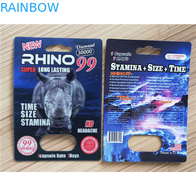 Kemasan Kartu Kertas Daur Ulang Panther Rhino 25k Male Enhancement Pill Pack