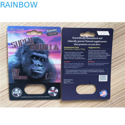 Kemasan Kartu Kertas Daur Ulang Panther Rhino 25k Male Enhancement Pill Pack