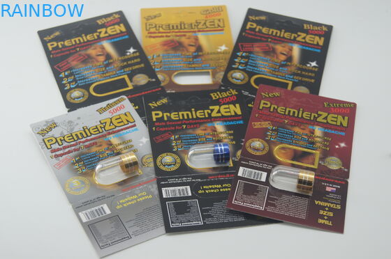 Kemasan Plastik Blister Tahan Air Badak 7000 Pria Peningkatan Pil Seksual