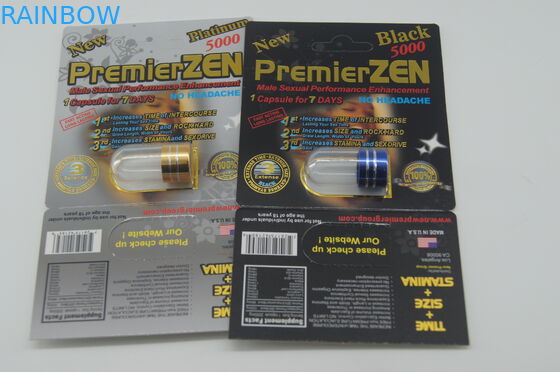 Kemasan Plastik Blister Tahan Air Badak 7000 Pria Peningkatan Pil Seksual