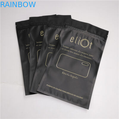 Kemasan Earphone Telepon Kasus Bawah Gusset Tas Plastik Ziplock Ukuran Disesuaikan