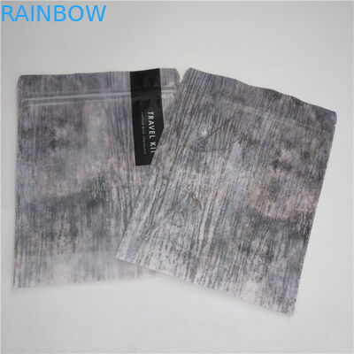 Zip Lock Bottom Gu Kosmetik Kemasan Plastik Stand Mylar Pouch Dengan Clear Depan