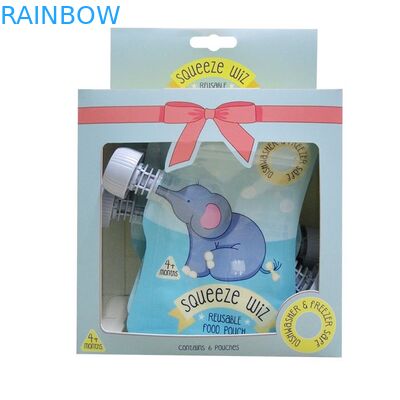 Bentuk Hewan Liquid Spout Pouch Kemasan Squeeze Reusable Double Ziplock