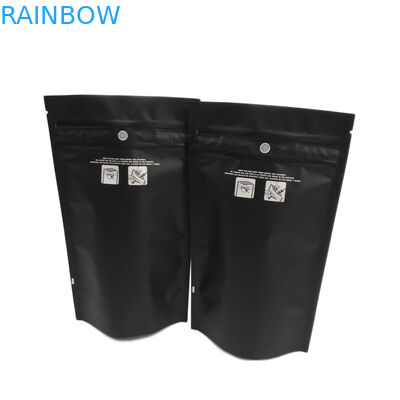 Matte Hitam Tahan Anak Ziplock Kantong Bau Keranjang Bukti Sativa Indica Weed THC Mylar Bag