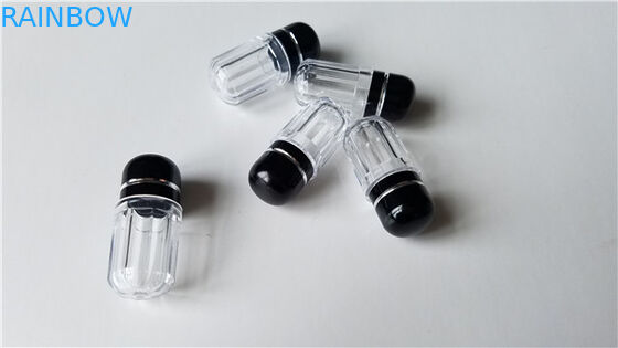 Botol plastik bening, Pil botol Bottless Rhino wadah tutup logam berwarna-warni untuk kartu 3D