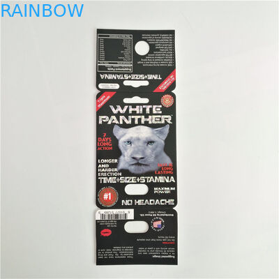 7K Panther Seksual Pil Kemasan Kartu Peningkatan Wanita Logo Kustom Dengan Kotak Display