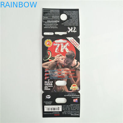 7K Panther Seksual Pil Kemasan Kartu Peningkatan Wanita Logo Kustom Dengan Kotak Display