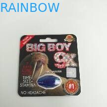 Kemasan Kartu Blister Cetak Kustom Big Boy / Badak Mamba Untuk Kapsul / Wadah Bentuk Berlian