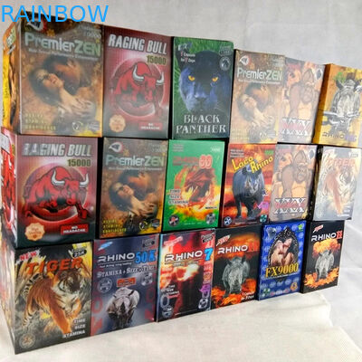 Kotak Panther / Badak 13 Pills Paper Box, Blister 3D Paper Cards Kotak Pills Seksual