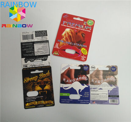 UV Printing Kemasan Kartu Blister CBD Kartu Minyak Botol Kertas Blister / Vape Cartridge Elektronik