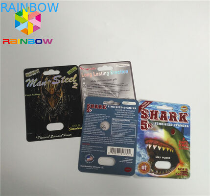 UV Printing Kemasan Kartu Blister CBD Kartu Minyak Botol Kertas Blister / Vape Cartridge Elektronik