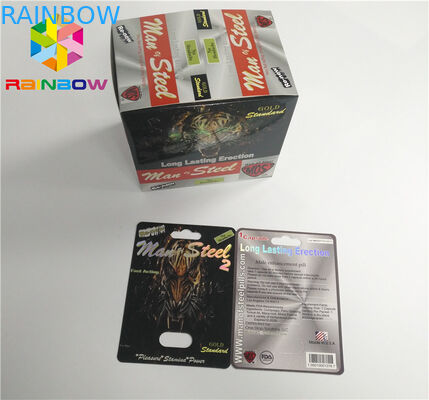 UV Printing Kemasan Kartu Blister CBD Kartu Minyak Botol Kertas Blister / Vape Cartridge Elektronik