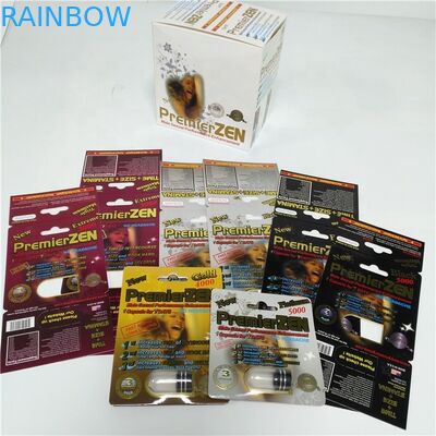 Kotak Kemasan Blister Kartu Premier Zen Male Enhancement Pills Tahan Lama