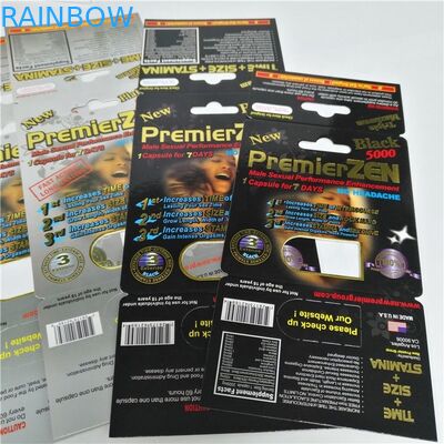 Kotak Kemasan Blister Kartu Premier Zen Male Enhancement Pills Tahan Lama