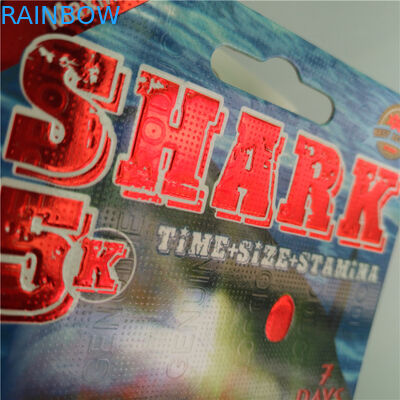 Kertas Blister Kartu Kemasan Laki-laki Enhancement Pills Pack Dengan Peluru Plastik