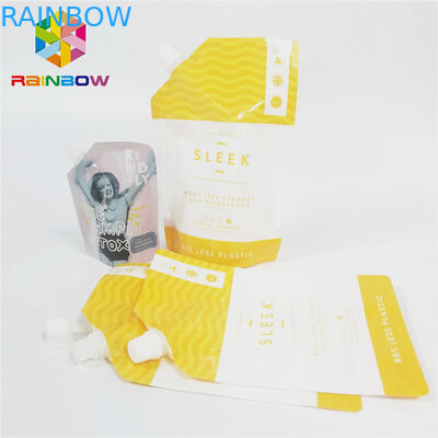 Glossy Finish Nylon Liquid Stand Up Spout Pouch Makanan Bayi Kemasan Squeeze Bag