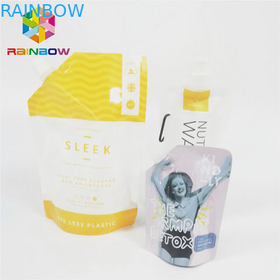 Glossy Finish Nylon Liquid Stand Up Spout Pouch Makanan Bayi Kemasan Squeeze Bag