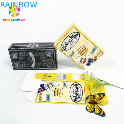 Desain logo kustom dapat didaur ulang dicetak UV Hot stamping kotak kartu kertas dengan lubang menggantung untuk hadiah kosmetik