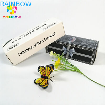 Mengkilap mengkilap hot stamping OEM merek logo dicetak kotak kertas, Hadiah kosmetik, Kemasan kotak kartu bulu mata