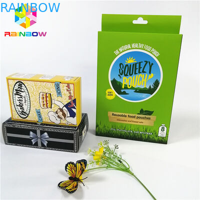 Mengkilap mengkilap hot stamping OEM merek logo dicetak kotak kertas, Hadiah kosmetik, Kemasan kotak kartu bulu mata