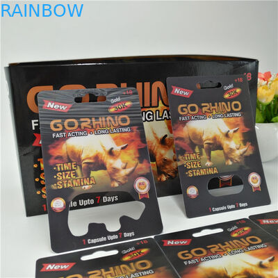 Go Rhino 3D Card Male Enhancement Pills Packing, Sex Pill Capsule Packing Daur Ulang