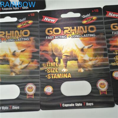 Go Rhino 3D Card Male Enhancement Pills Packing, Sex Pill Capsule Packing Daur Ulang