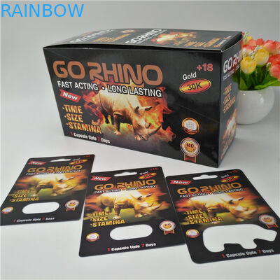 Go Rhino 3D Card Male Enhancement Pills Packing, Sex Pill Capsule Packing Daur Ulang