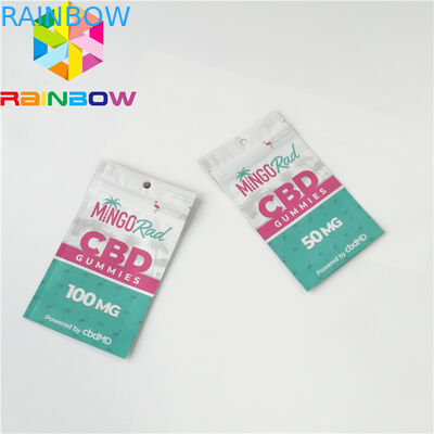 Kemasan Kantong Plastik Daur Ulang Kemasan Ziplock CBD Gummy Candy Bag Gravure