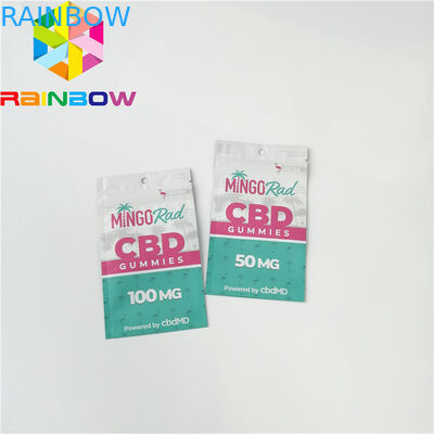 Kemasan Kantong Plastik Daur Ulang Kemasan Ziplock CBD Gummy Candy Bag Gravure