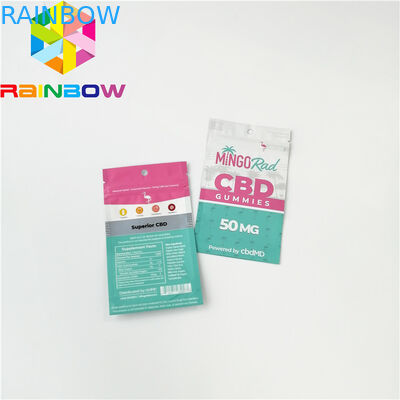 Kemasan Kantong Plastik Daur Ulang Kemasan Ziplock CBD Gummy Candy Bag Gravure