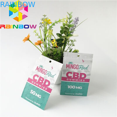 Aluminium Foil Kantong Plastik Kemasan Bau Bukti Zipper Top CBD Herbal Incense Pack