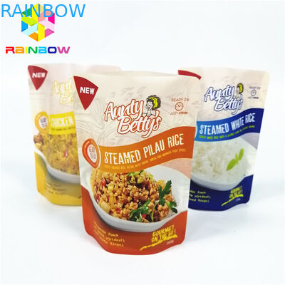 Disesuaikan Plastik Stand Up Pouch, Aluminium Foil Pouch Logo Tahan Panas