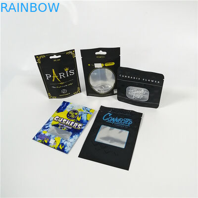 Kantong plastik yang dapat ditutup kembali, Permen Gummy Bear, Kemasan Cbd Weed Hemp 7g 28g